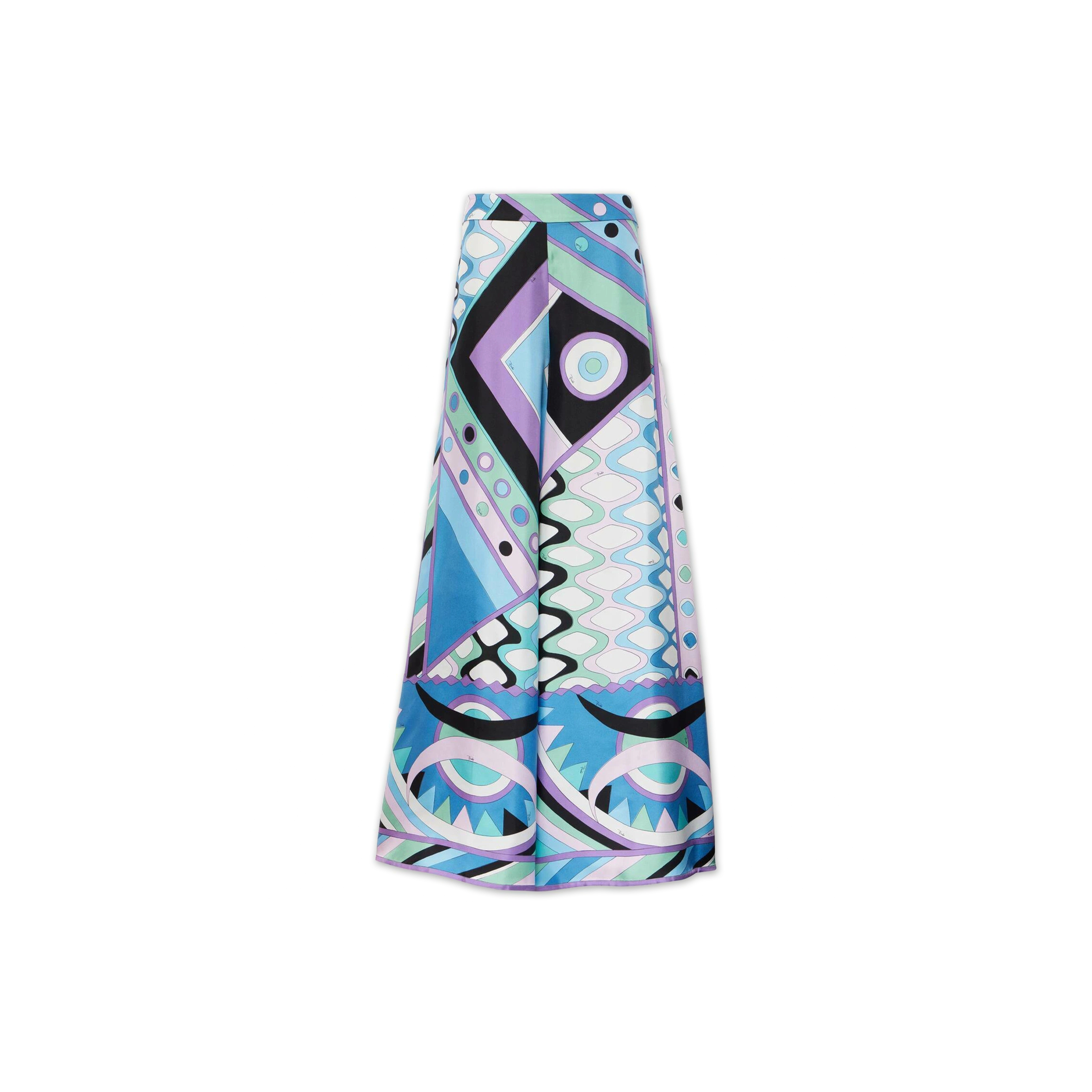 PUCCI VIVARA SILK TWILL WIDE-LEG PANTS